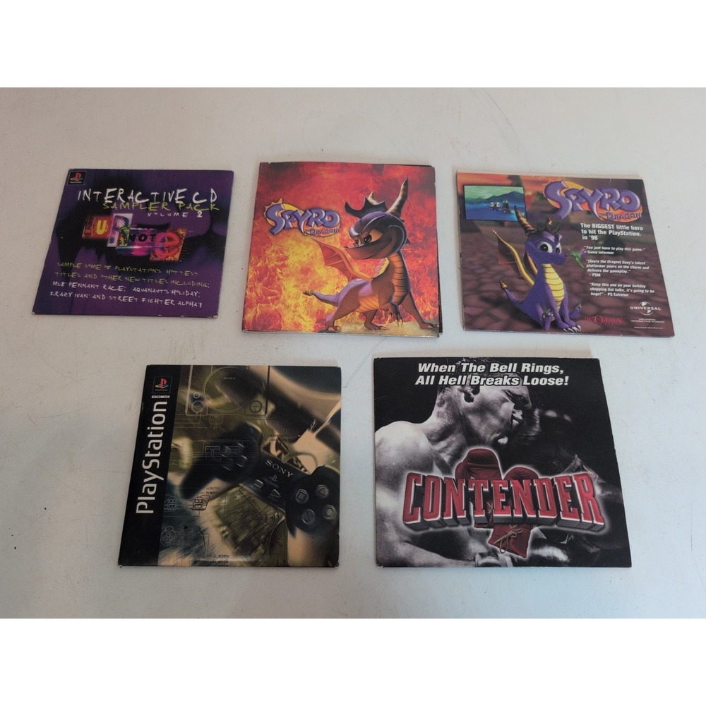 Mixed Lot Of PlayStation PS1 Sampler NFR Discs Spyro Contender More Vintage